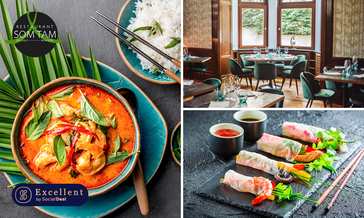 Menu découverte à partager en 7 services chez Som tam