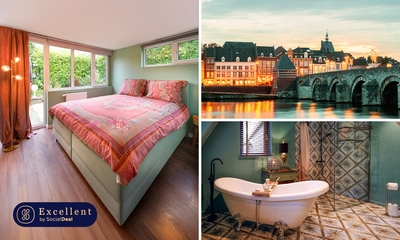 2, 3 of 4 luxe overnachtingen voor 1 tot 4 personen + wijn en bier vlak bij Maastricht