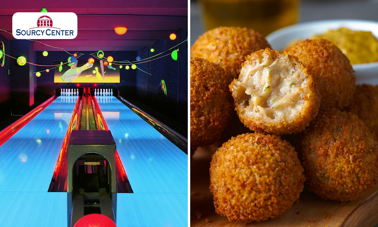 2 uur bowlen (2 tot 7 pers.) + bitterballen bij Sourcy Center