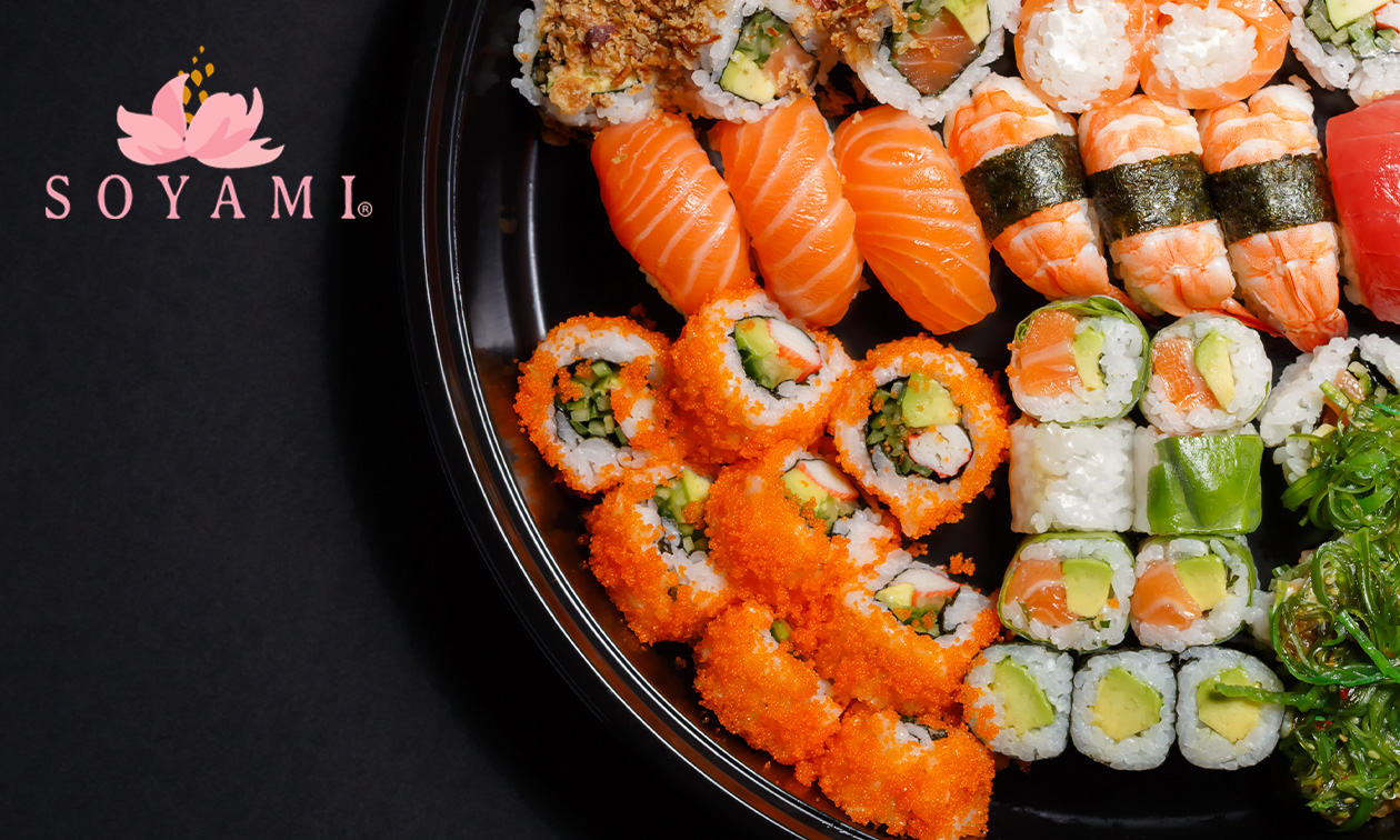 Sushibox naar keuze (20, 52 of 104 stuks) voor afhaal bij Soyami