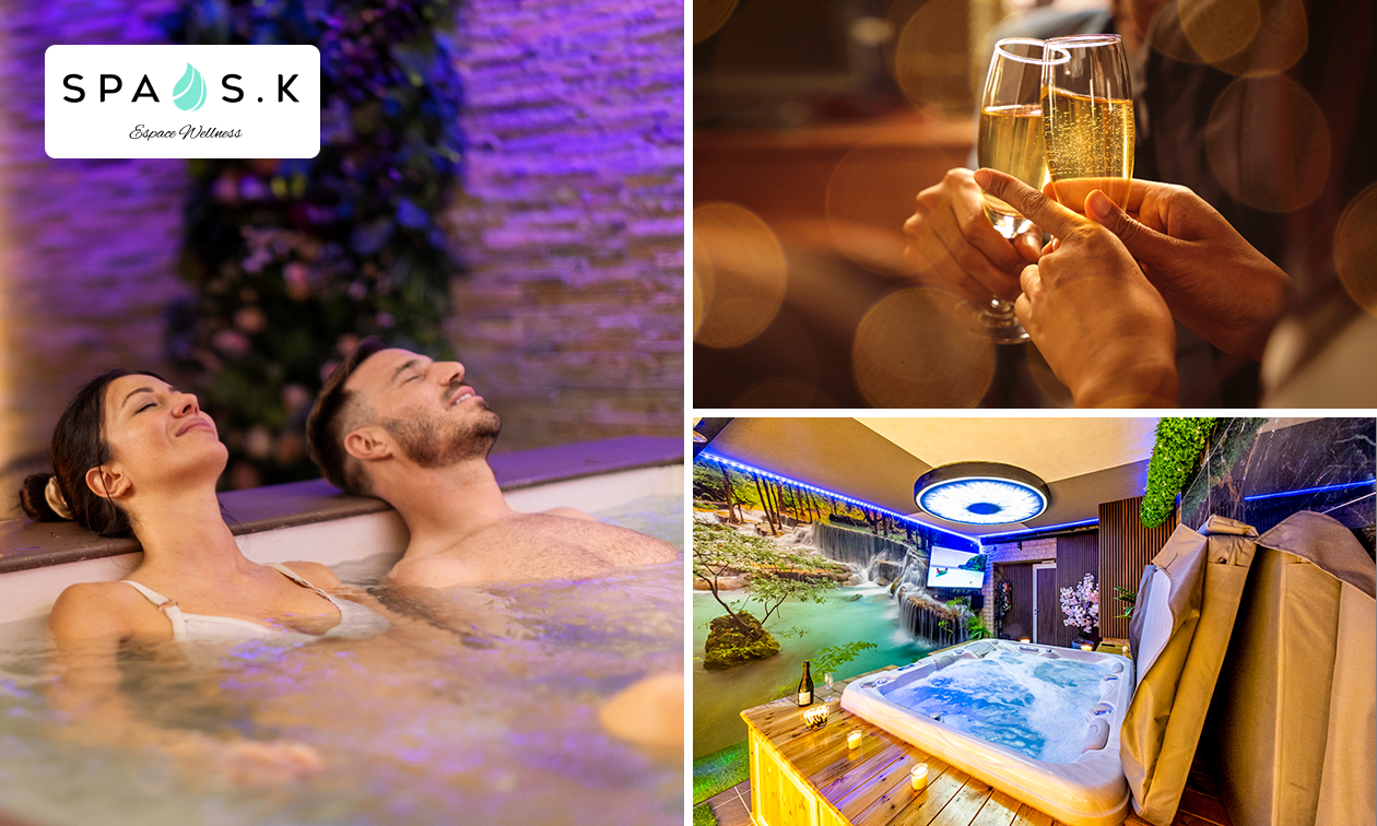 3, 4 ou 8h en spa privatif ou nuitée + spa privatif pour 2 à Charleroi