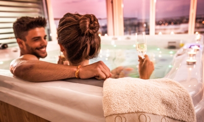 Privé-spa (2u) voor 2 of 4 pers. + frisdrank nabij Brussel