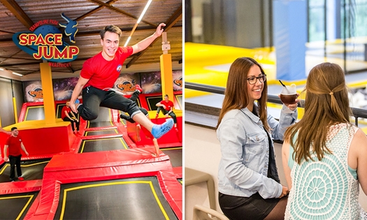 1 uur trampolinespringen bij Space Jump