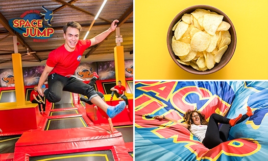 1 of 2 uur trampolinespringen bij Space Jump