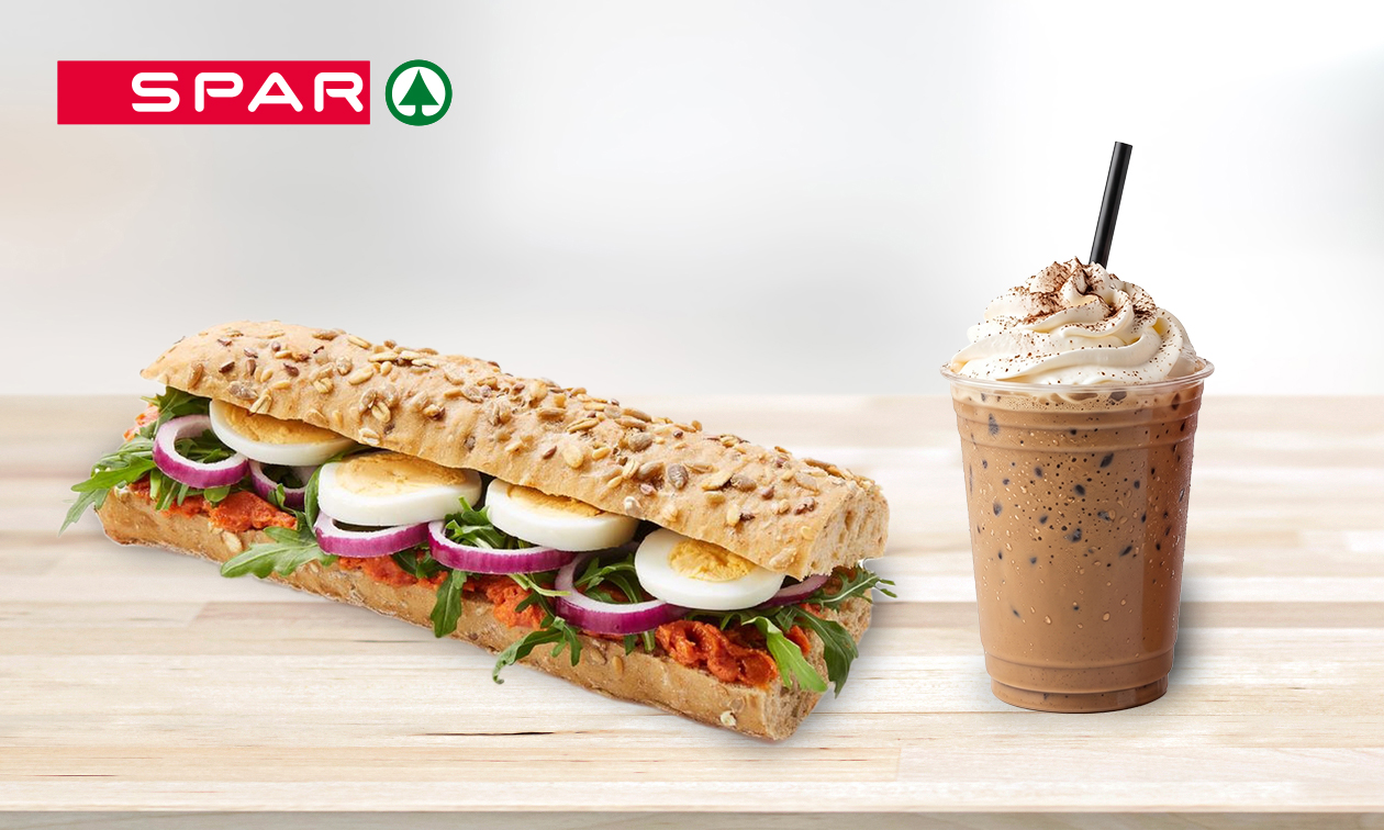 Broodje of focaccia + iced drink naar keuze bij SPAR Arnhem