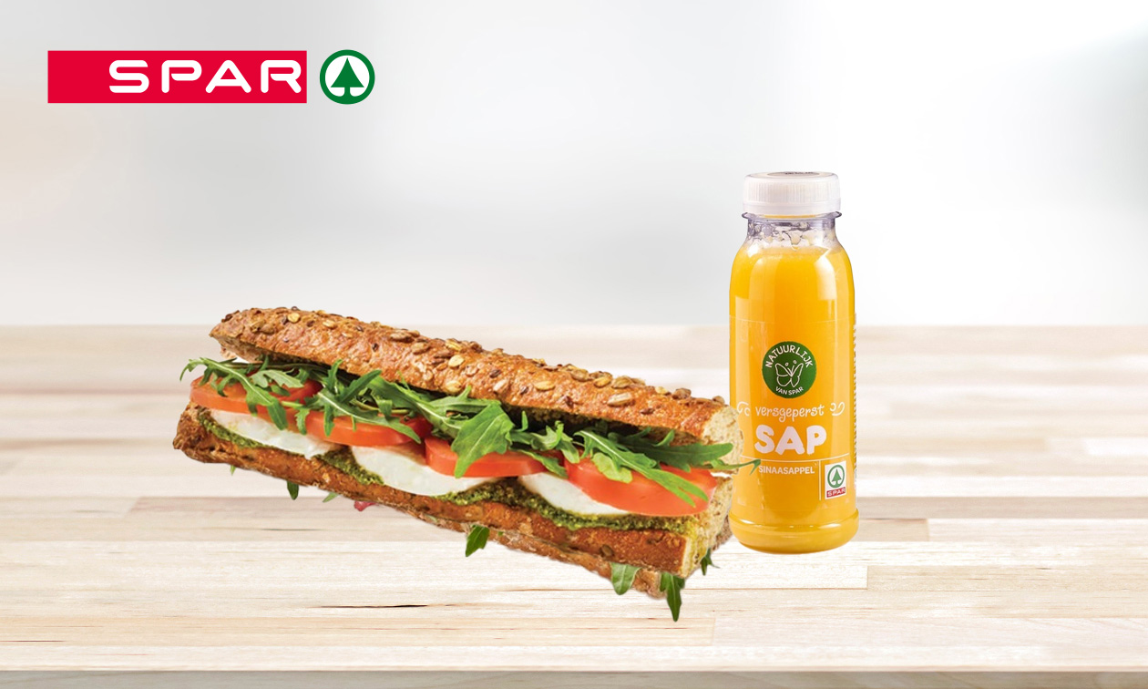 Vers broodje naar keuze + verse jus d'orange bij SPAR Brouwershaven
