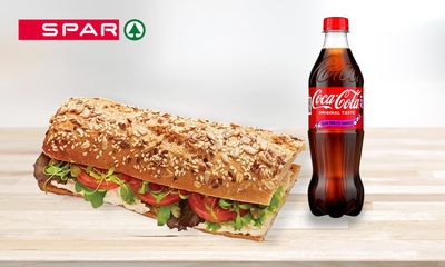 Broodje + frisdrank naar keuze voor afhaal bij Spar Food Club Doetinchem