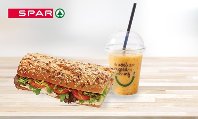 Belegd broodje + sapje of smoothie bij SPAR Oud Vossemeer