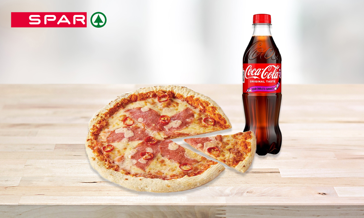 Pizza + drankje naar keuze bij SPAR Oud Vossemeer