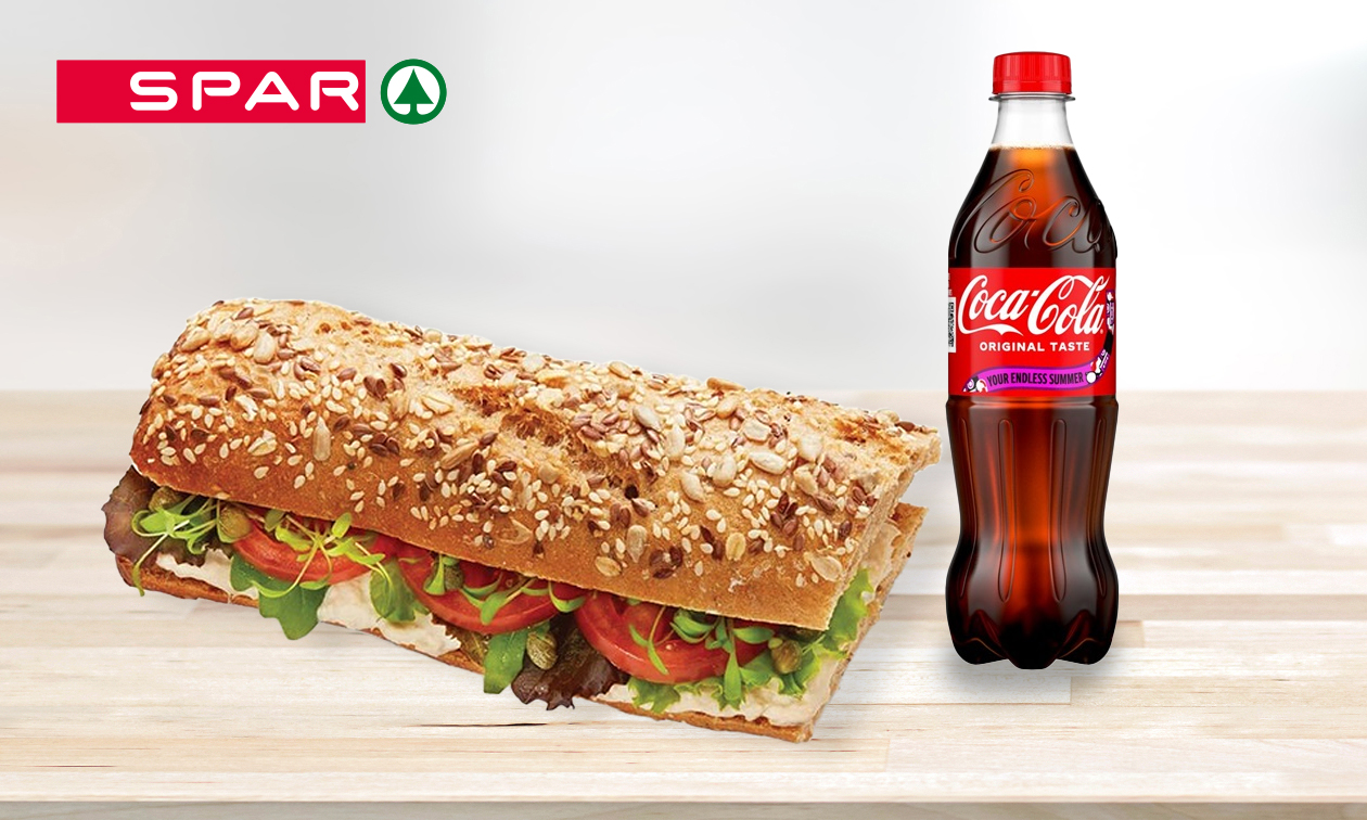 Vers broodje naar keuze + gekoeld drankje bij SPAR
