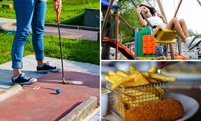 Entree speeltuin + friet + snack + drankje + minigolf