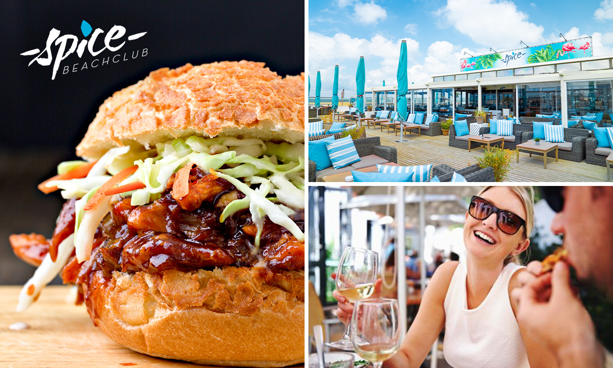Ontbijt naar keuze + evt. bubbels of 2-gangenlunch bij Spice Beach Club