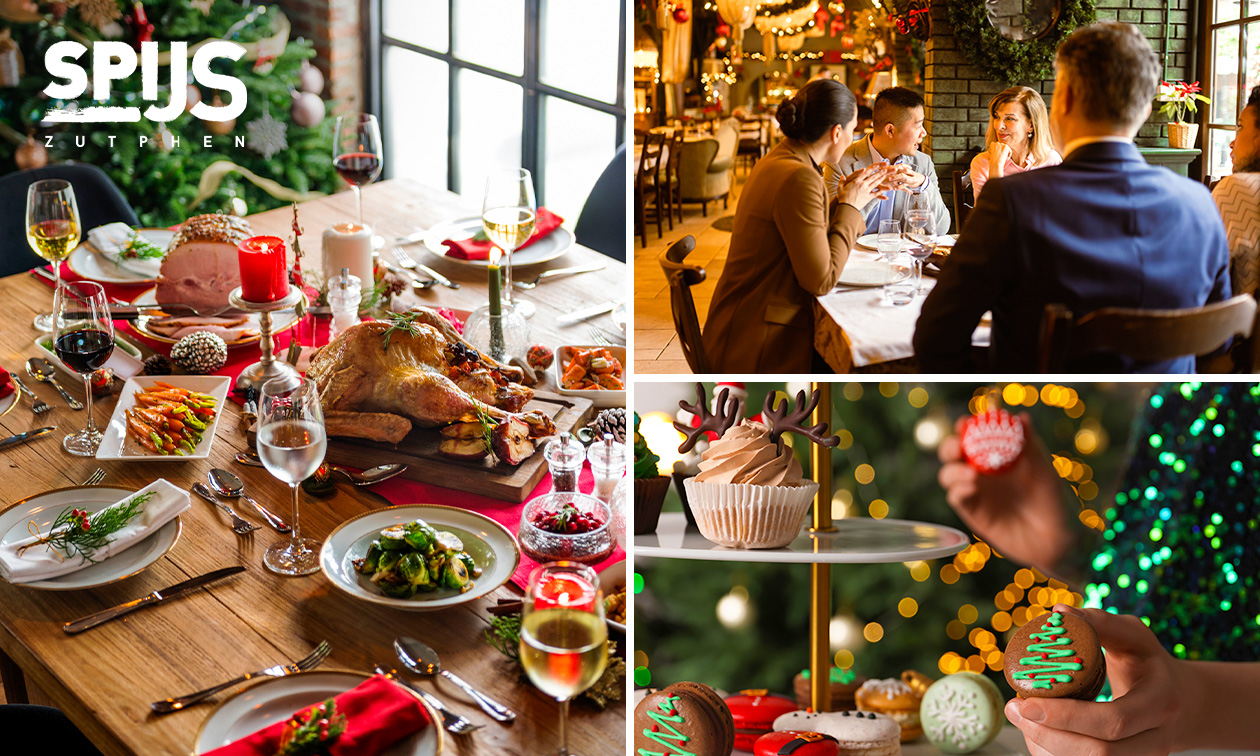 Kerstbrunch, kerst-high tea + glas bubbels of kerstdinerbuffet bij spIJS Zutphen