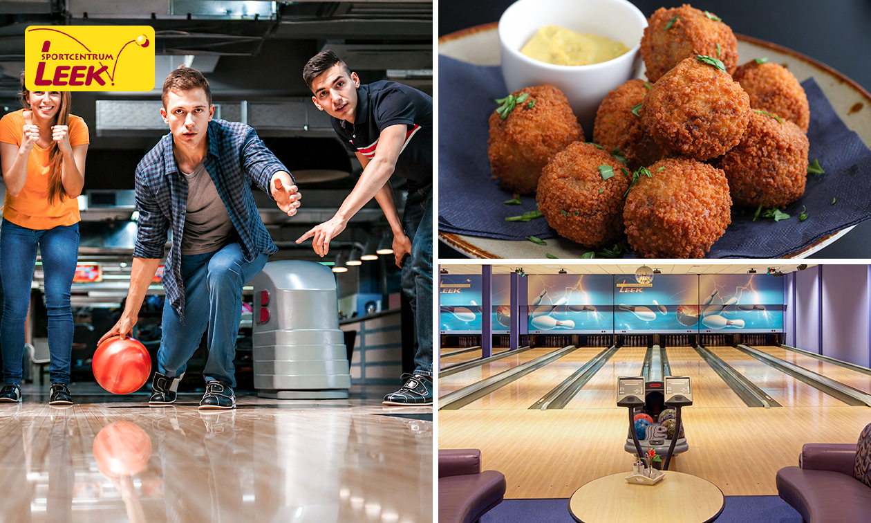 1 of 1,5 uur bowlen + bitterballen (2-6 personen) bij Sportcentrum Leek