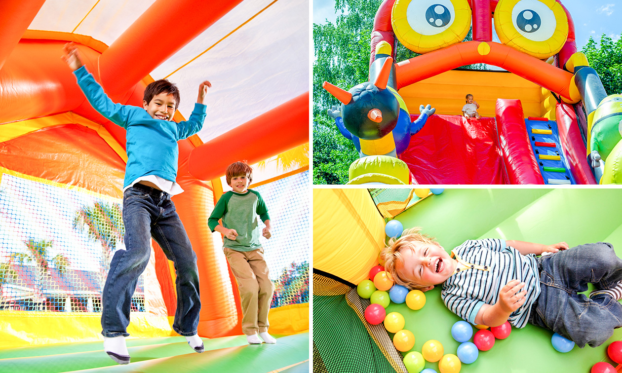 Entree Springkussenfestival bij Springkussen Mega Park Liessel (3 uur) + evt. drankje en snack