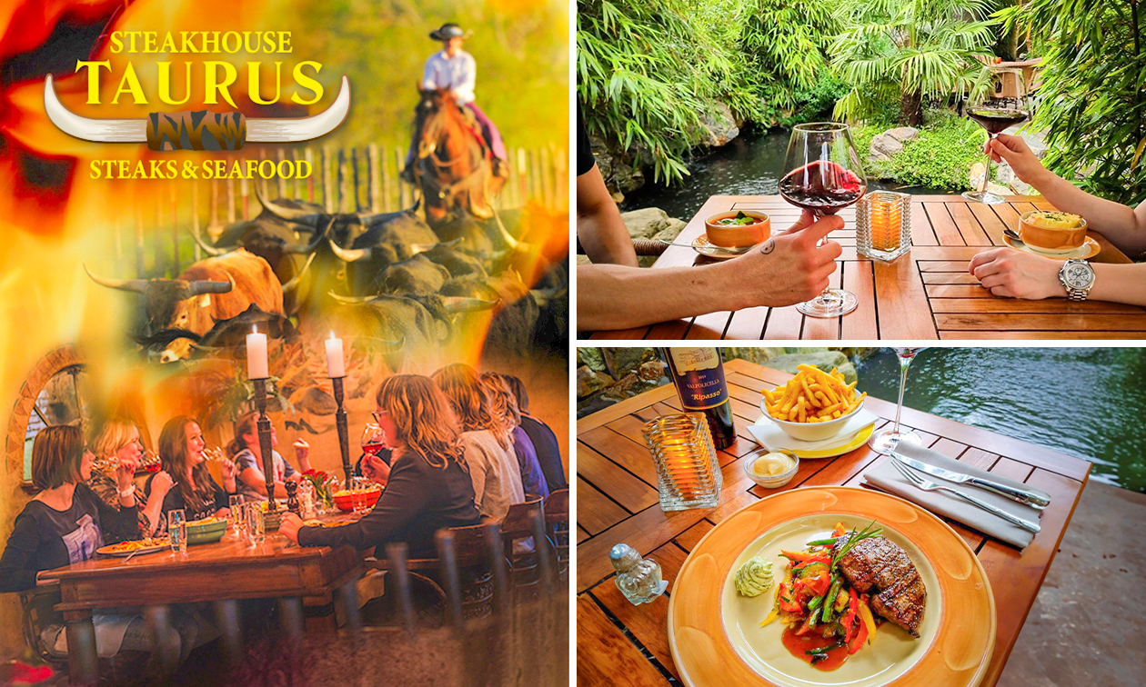 3-gangen keuzediner bij Steakhouse Taurus