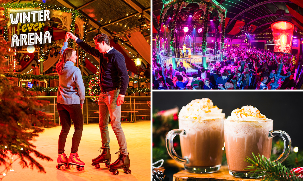 Entree Winter Fever Arena + 2 uur rolschaatsen +  warme Chocomel en warme wafel