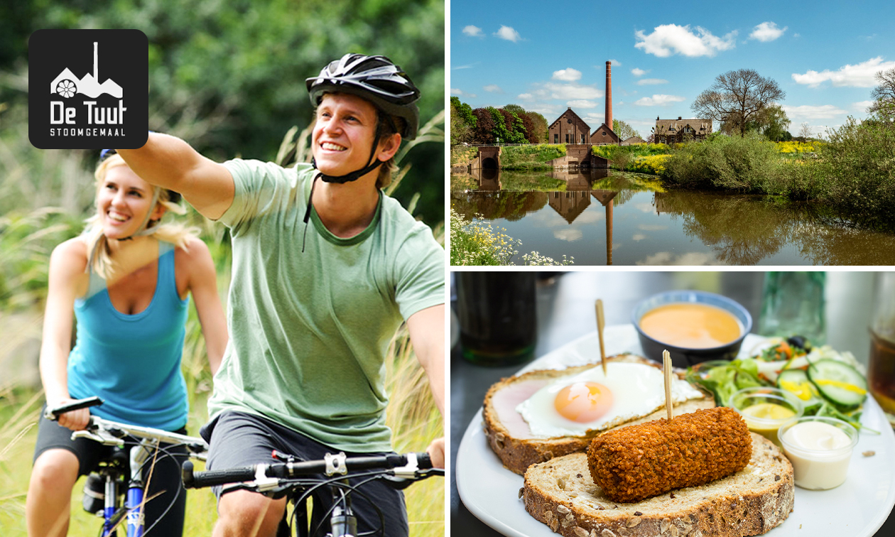 Wandel- of fietsarrangement incl. warme drank, gebak en 2-gangenlunch