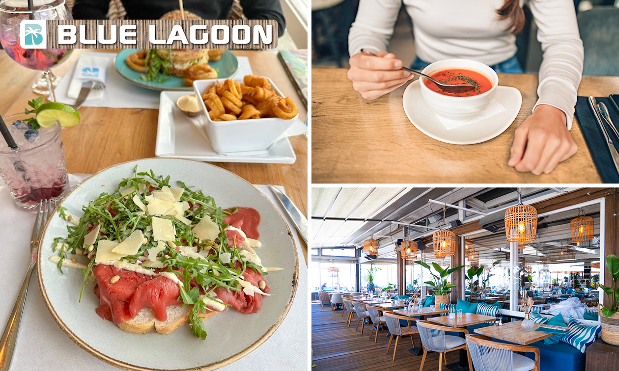 2-gangen keuzelunch bij Strandpaviljoen Blue Lagoon 2-gangen keuzelunch bij Strandpaviljoen Blue Lagoon