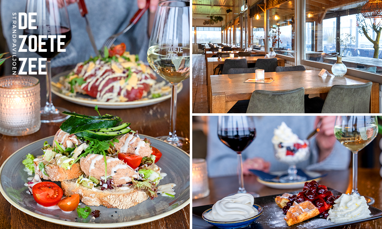 2- of 3-gangen keuzelunch bij Strandpaviljoen De Zoete Zee