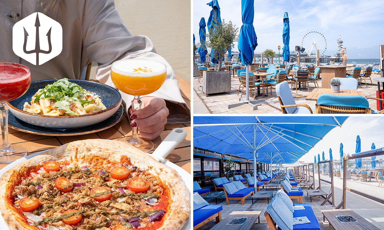 Pizza of pasta naar keuze of 2-gangenlunch of-diner aan het strand van Scheveningen