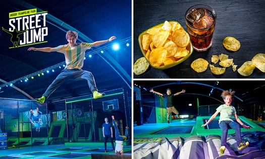 Vrij jumpen (2 uur) + 1 zakje chips en limonade