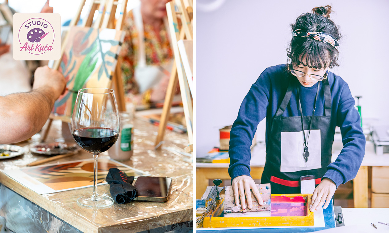 Sip & Paint-workshop of zeefdrukworkshop