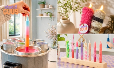 Workshop (led)kaarsen dippen + materialen + hapje + drankje (1,5 uur)