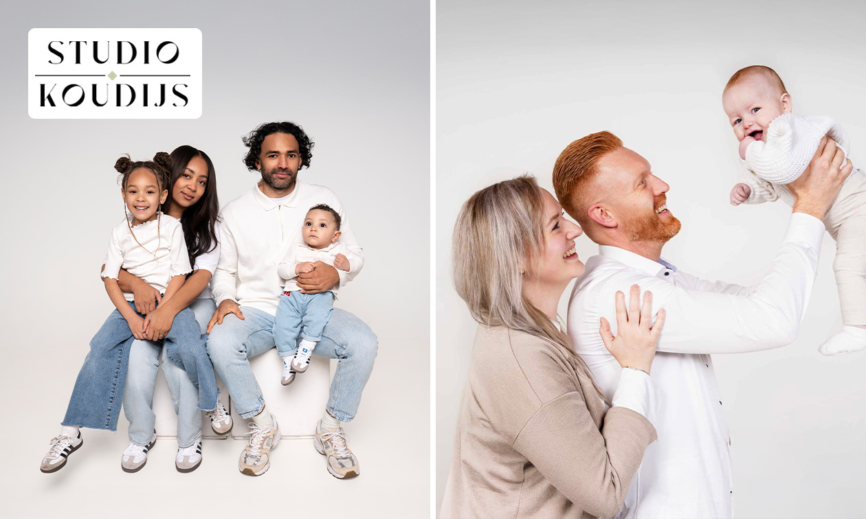 Familieshoot voor 2 tot 10 personen (20 min) + digitale foto