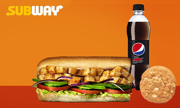 Bij Subway: broodje en drankje naar keuze Bij Subway: broodje en drankje naar keuze