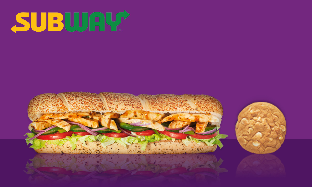 Subway Aachen Brand: 1 oder 2 Classic Subs (30 cm) + 1 oder 2 Cookie(s)