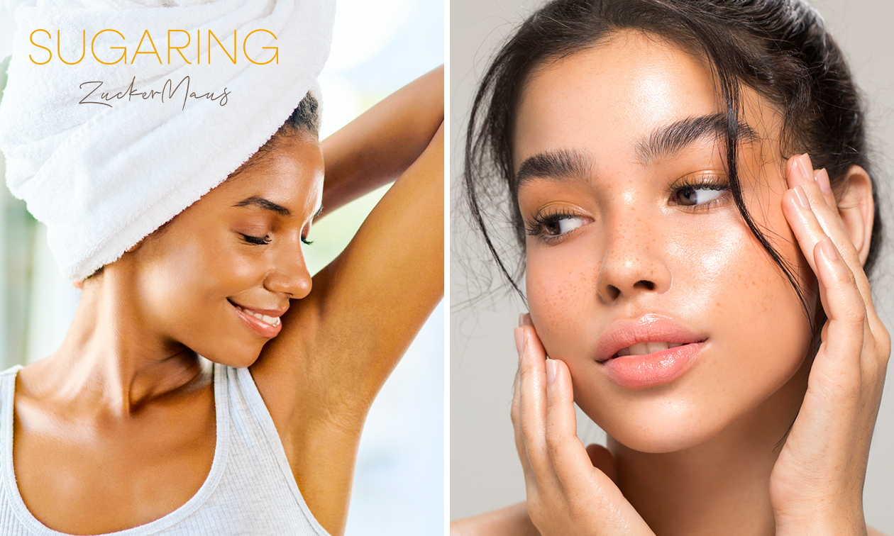 Sugaring an einer Zone nach Wahl oder Augenbrauen-Lifting