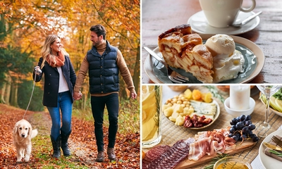 Wandelarrangement + warme drank + gebak + 2-gangenlunch