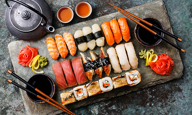 Afhalen: sushibox (28, 32 of 60 stuks) bij Sushi House