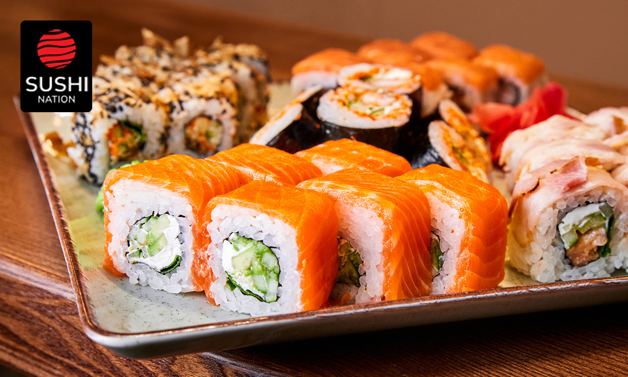 Sushicombo (50 stuks) voor afhaal bij Sushi Nation Beerse
