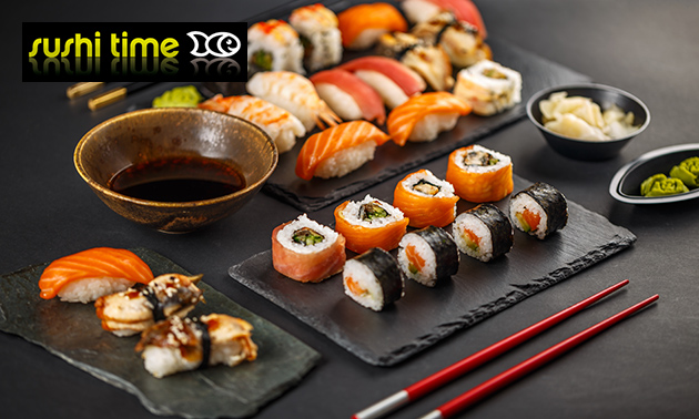 Afhalen: sushibox (24 of 48 stuks) bij Sushi Time