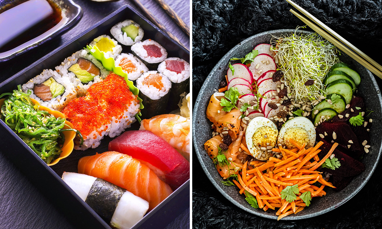 Pokébowl of sushibox naar keuze voor afhaal