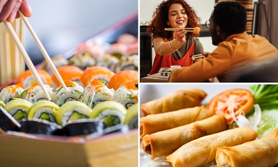 Sushiboot (48 stuks) + loempia's voor 2 personen voor afhaal
