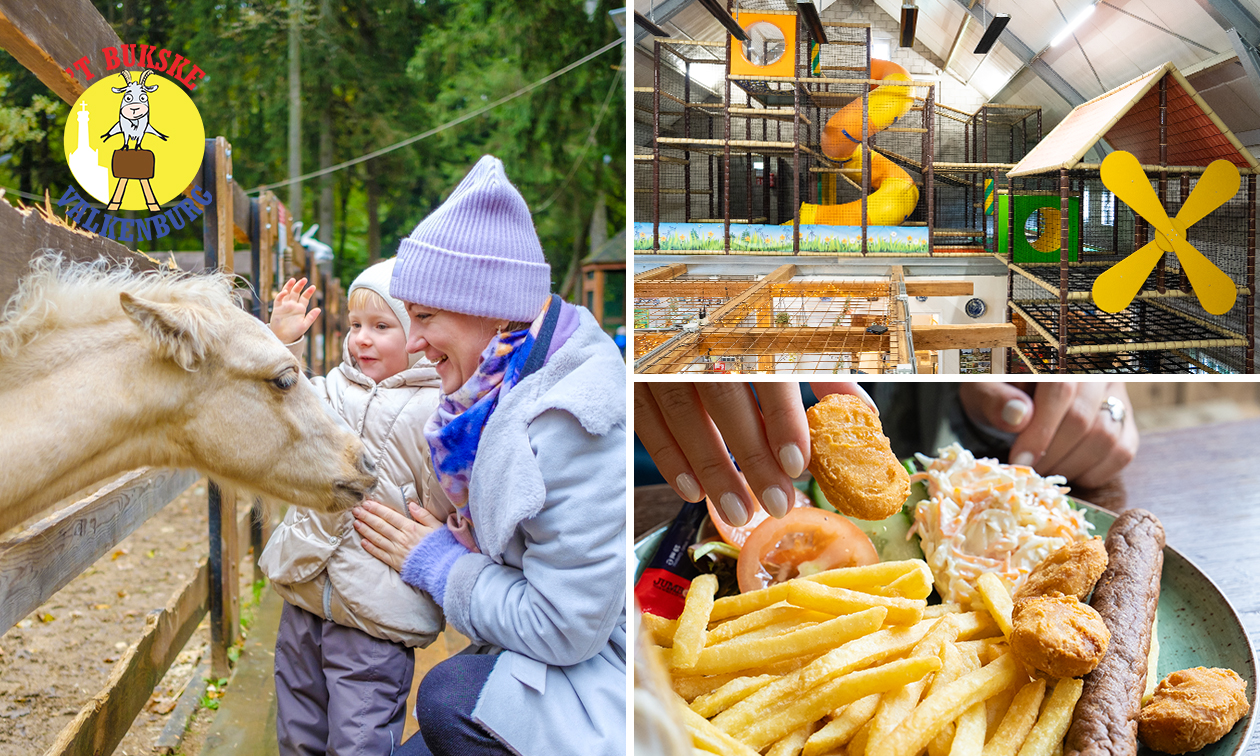 Entree kinderspeelboerderij + hapje en drankje of snackmenu