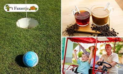 Boerengolf (10 holes) + bos bloemen uit de pluktuin OF huur familiefiets (1 uur) + drankje en koek