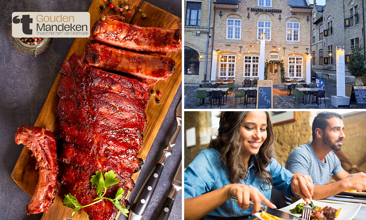 2-gangenlunch of -diner à la carte bij 't Gouden Mandeken