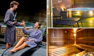 Privésauna voor 2 (2,5 uur) + flesje cava + hapjes bij 'T Koraaltje