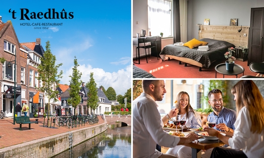 Overnachting voor 2 + ontbijt + late check-out in Dokkum