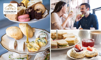 High tea + welkomstdrankje naar keuze (2 uur)