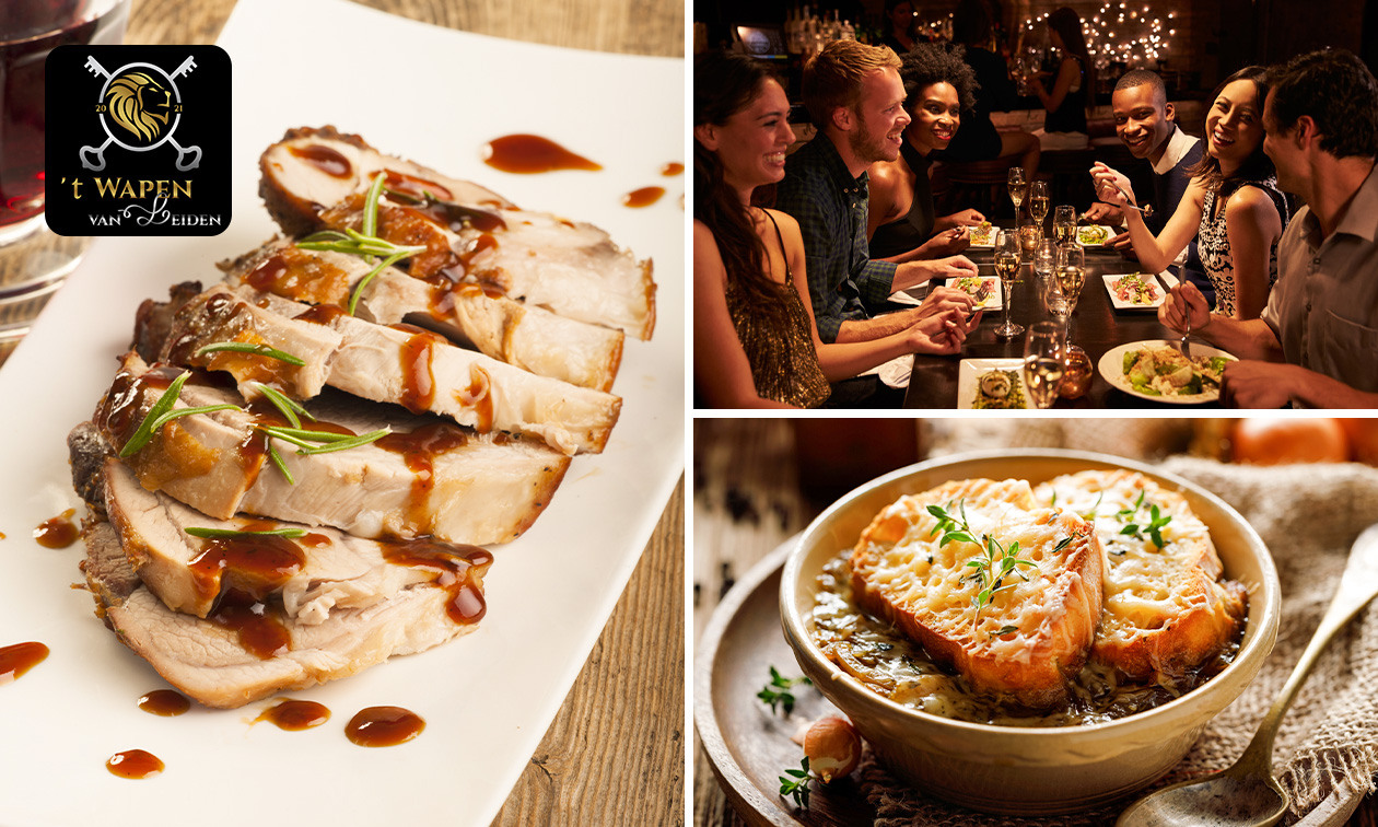 3-gangen keuzediner bij 't Wapen van Leiden