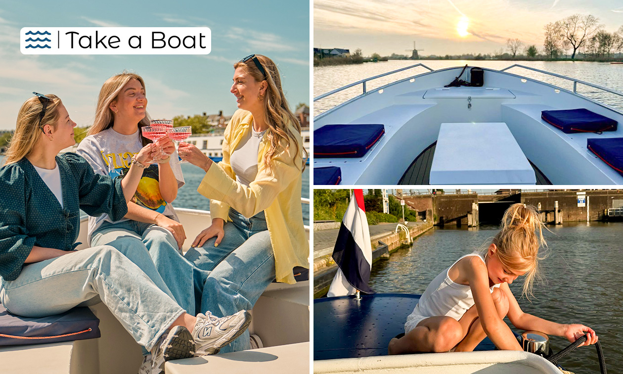 Huur elektrische sloep voor 1 t/m 10 personen (2 uur) bij Take a Boat