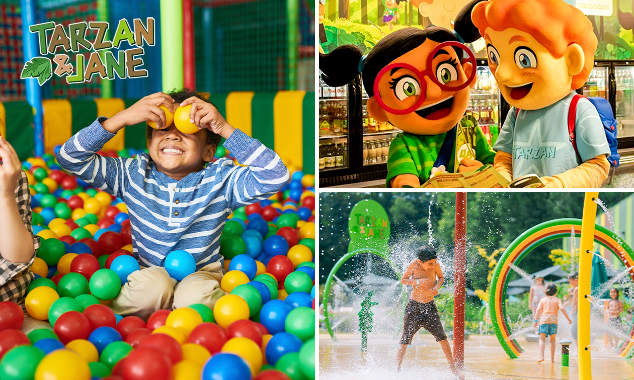 Entree voor binnenspeeltuin + waterspraypark + kindergerecht naar keuze