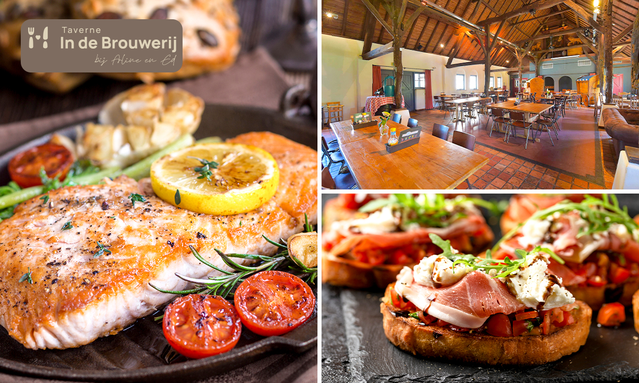 2- of 3-gangendiner à la carte + evt. brood vooraf bij Taverne ´In de Brouwerij´