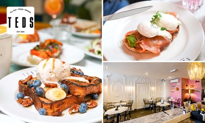 High tea (1,5 uur), shared brunch of ontbijt bij Teds in hartje Amsterdam