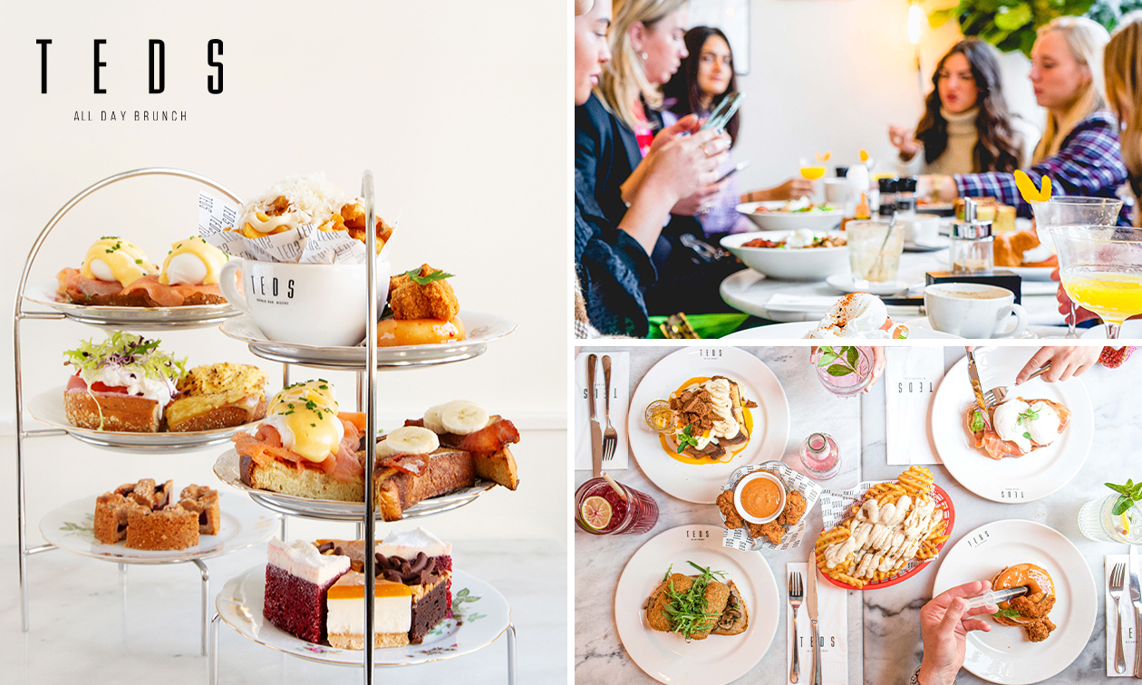 High tea (1,5 uur), shared brunch of ontbijt bij Teds